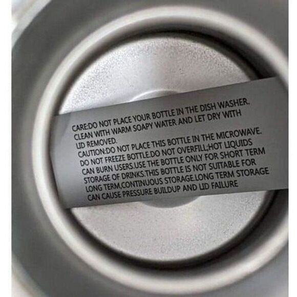 Ann Taylor Blue Feather Stainless Steel Insulated Water Bottle - Picture 4 of 8